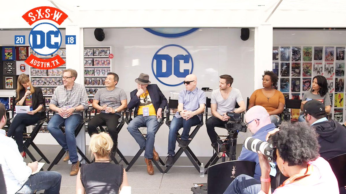 DCOfficial's tweet photo. Celebrate the Man of Steel's legacy before #ACTION1000 with this #DCAllAccess look at our "Superman: 80 Years of Truth, Justice and Hope" panel from #DCSXSW18, featuring acclaimed creators @JimLee, @BRIANMBENDIS, @thedanjurgens and @FrankMillerInk! https://t.co/eH2y9S9XBw https://t.co/xexpdwvyrN