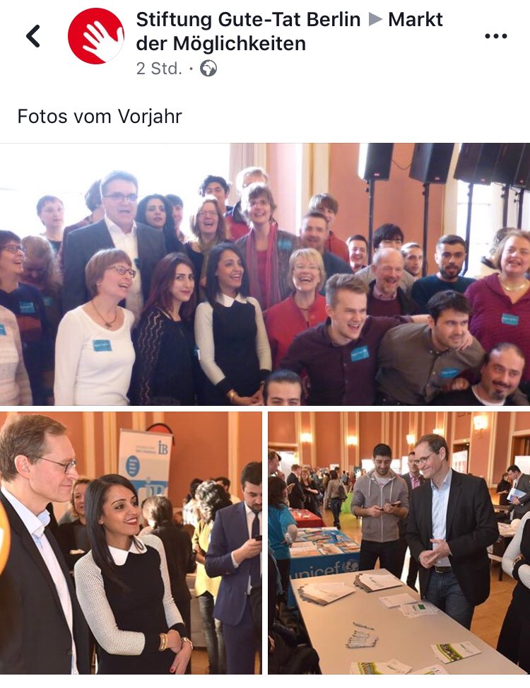 Rückblick: Letztes Jahr beim Markt der Möglichkeiten mit <a href="/SawsanChebli/">Sawsan Chebli 🍉</a> und #MichaelMüller. <a href="/GuteTat_Berlin_/">Stiftung Gute-Tat.de</a> @Senatskanzlei_B #engagement #BerlinSagtDanke