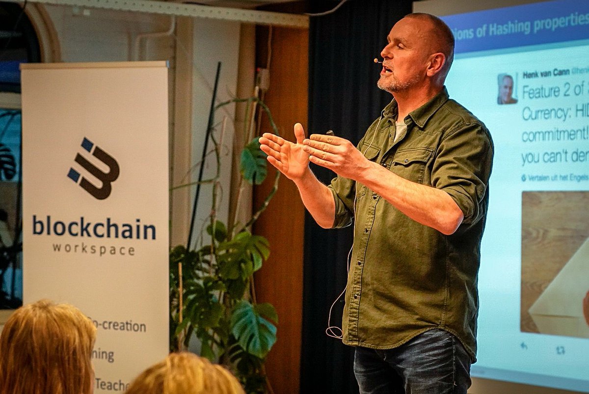 BlockchainTalkz's tweet photo. We are delighted to have hosted @henkvancann from the @bcworkspace explaining the beauty of hashes tonight in #Amsterdam @ImpactHubAMS #hash #cryptography #collisionfree #puzzlefriendly and? 😬 https://t.co/Yf4yCpdOTY