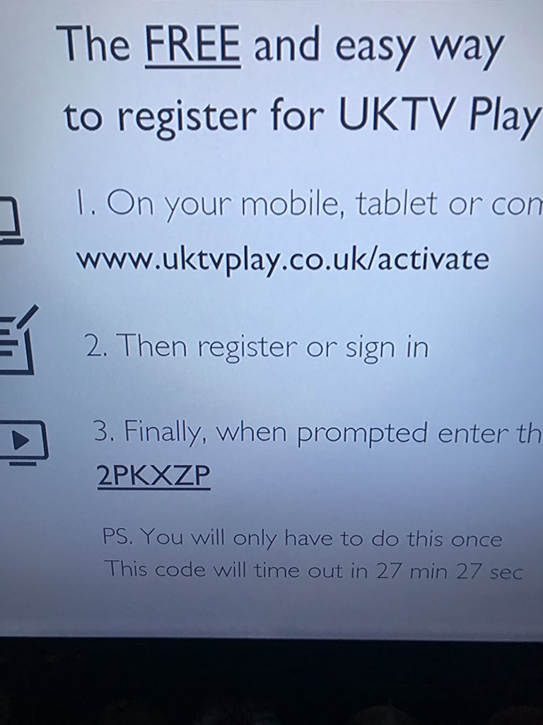 Uktv Play On Twitter The Activation Code Will Need To Be Entered When Registering On Your Mobile Tablet Or Computer Sorry For The Confusion