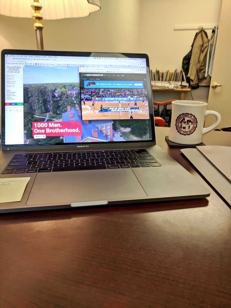 The1776Tiger's tweet photo. No, no, it's cool. We're definitely all working. #MarchMadness #RollTigers https://t.co/VMj3KNfon0