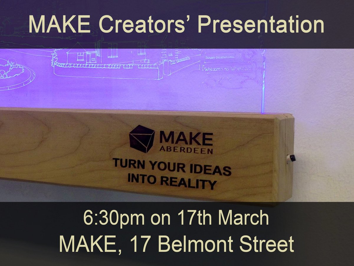 aberdeen_art's tweet photo. To celebrate @makeaberdeen Aberdeen, I'm giving a small presentation alongside local 3D designers  to show some of the work which has resulted from the collaboration with this local facility, which is open to all. Booking / Info: https://t.co/3ndoZPL1N2
-
#aberdeen #craft https://t.co/NxpXoBXt3V