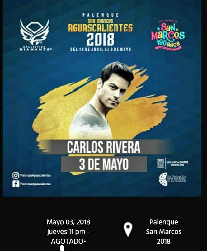 _elisanchez's tweet photo. Feliz cumpleaños al hombres más maravilloso @_CarlosRivera, ya tienes sold out para concierto en aguascalientes https://t.co/sSrGrUhbUg
