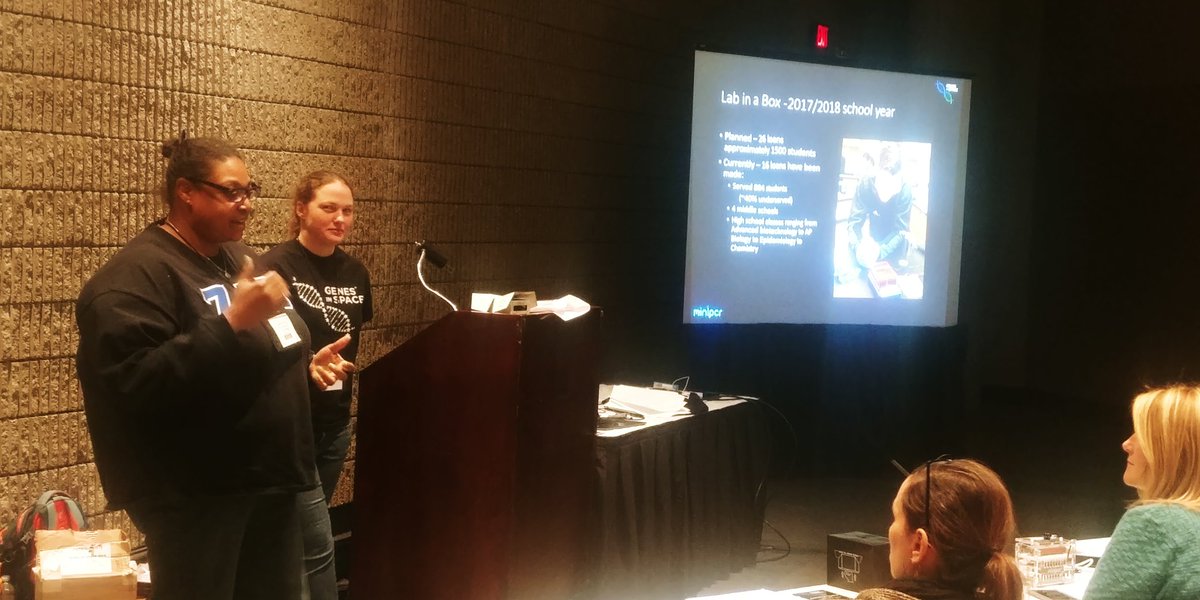 miniPCR's tweet image. #LabinaBox is an awesome free biotech loaner program enabled by @genesinspace. Teachers share their experiences at #NSTA18
