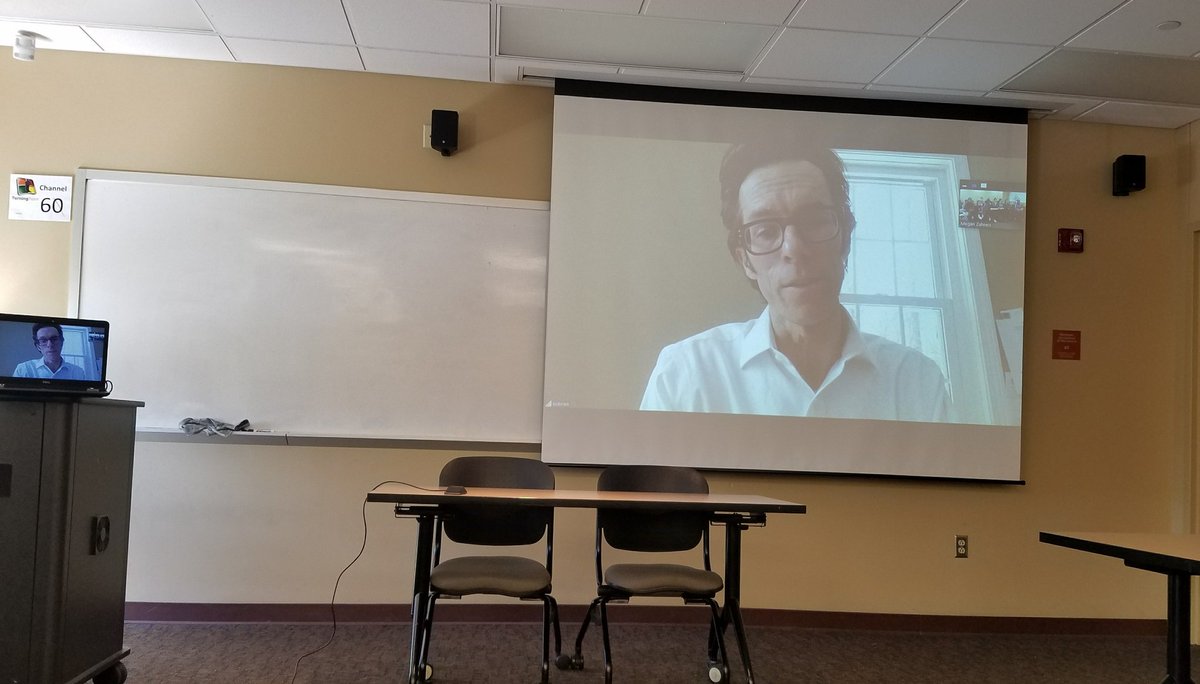meganzahneis's tweet image. My @MiamiUJRN class got to hear from master of the craft @KeithOB today via video chat. #journalism #technologyiscool
