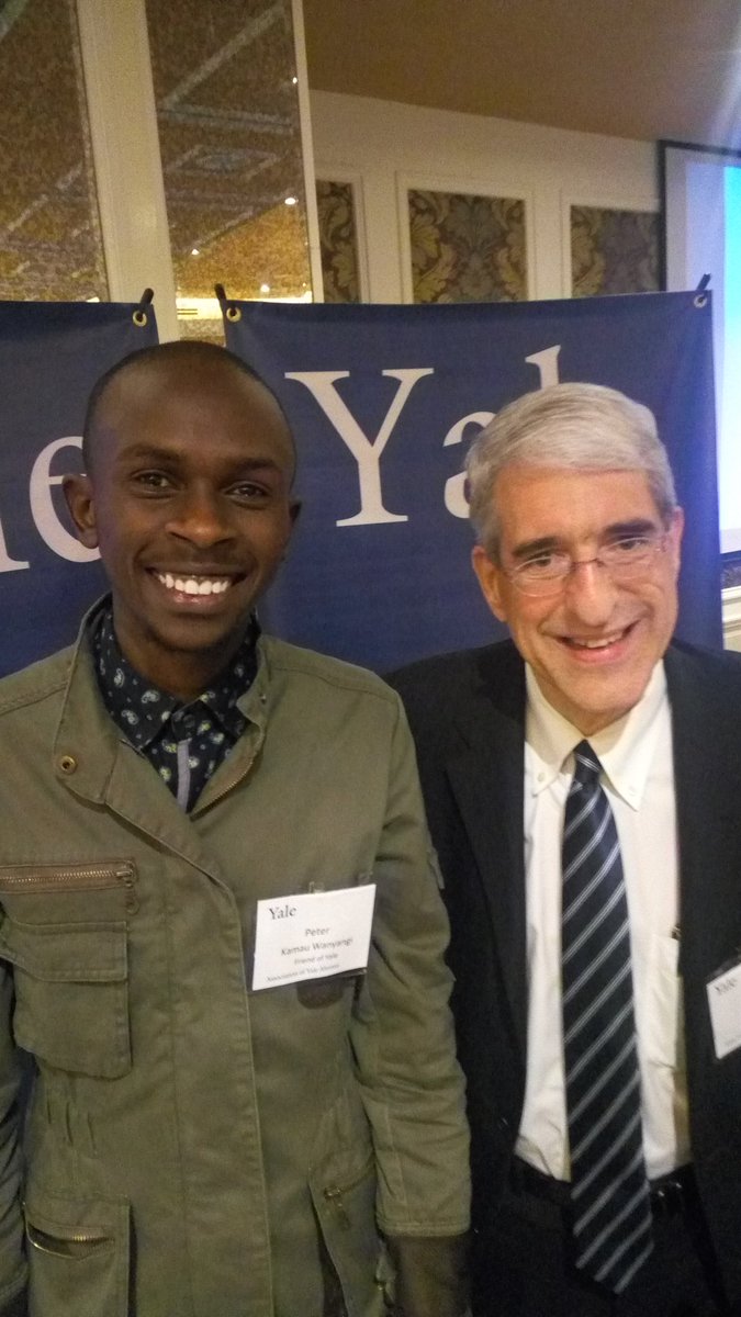 With @Yale President @SaloveyPeter during the Yale Alumni Association Special Reception in honor of him. @StrathU  @yaleafrica @YaleSOMAlumni #YaleInKenya #YaleinAfrica 🙌🙌