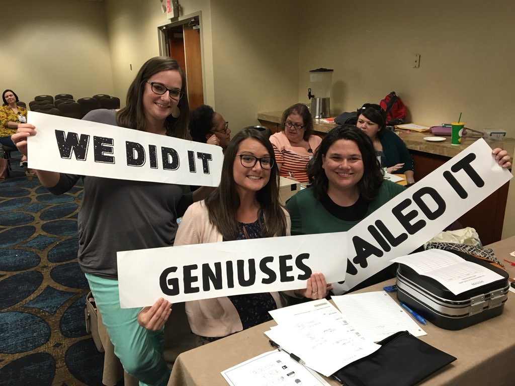 SIES_Library's tweet photo. So much fun presenting BreakoutEDU with @thriftfamily at #scasl18! @VOCALCCSD https://t.co/A9rrrWp1xs