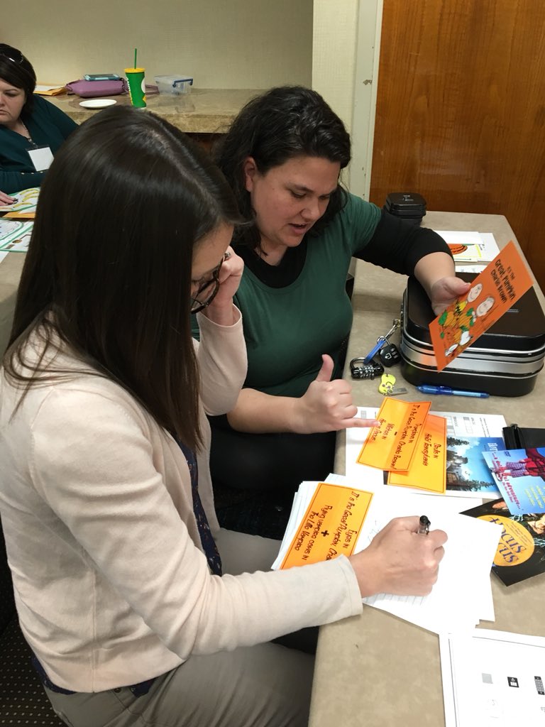 SIES_Library's tweet photo. So much fun presenting BreakoutEDU with @thriftfamily at #scasl18! @VOCALCCSD https://t.co/A9rrrWp1xs