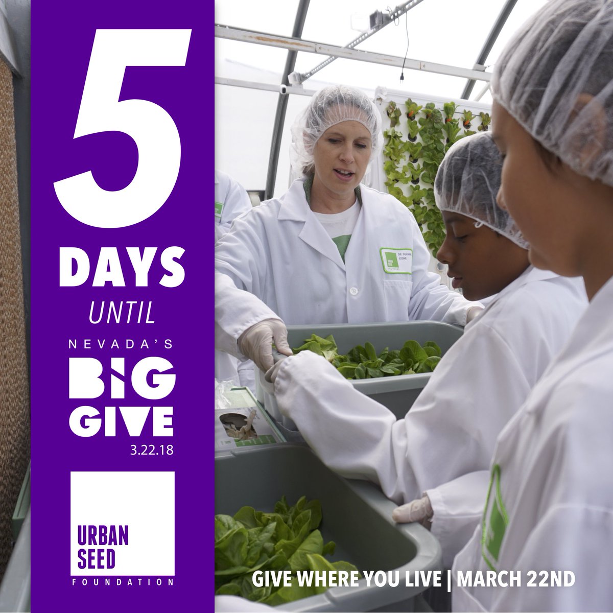 5 days until <a href="/NVBigGive/">NVBigGive</a> ! Did you know that the garden beds Urban Seed Foundation helped build produced almost 5,000lbs of fresh food in just 550sqft! Now that's impact, support us today so we can grow even more!
#freshfood #urbanseed #nvbiggive #charity 
bit.ly/2oSYFhG