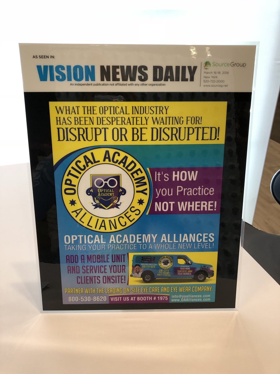 OAAlliances's tweet image. Are you as ready as we are! Vision Expo East Booth #1975 

#OpticalAcademy #Mobile #Onsite #OnDemand #Popup