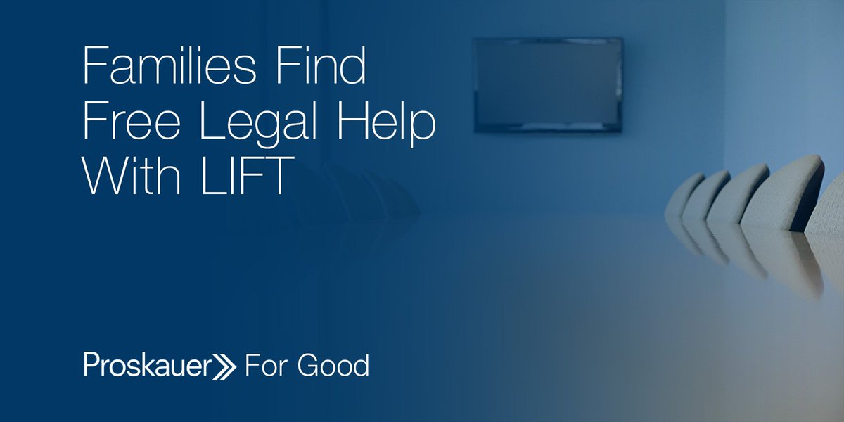 Proskauer4Good's tweet photo. We are proud to partner with @LIFTonline to deliver pro bono assistance virtually to people representing themselves in family court. Read more about this pilot project in our latest #ForGood blog post: https://t.co/ZOFpMpjrD1 https://t.co/bmNy83CX4o