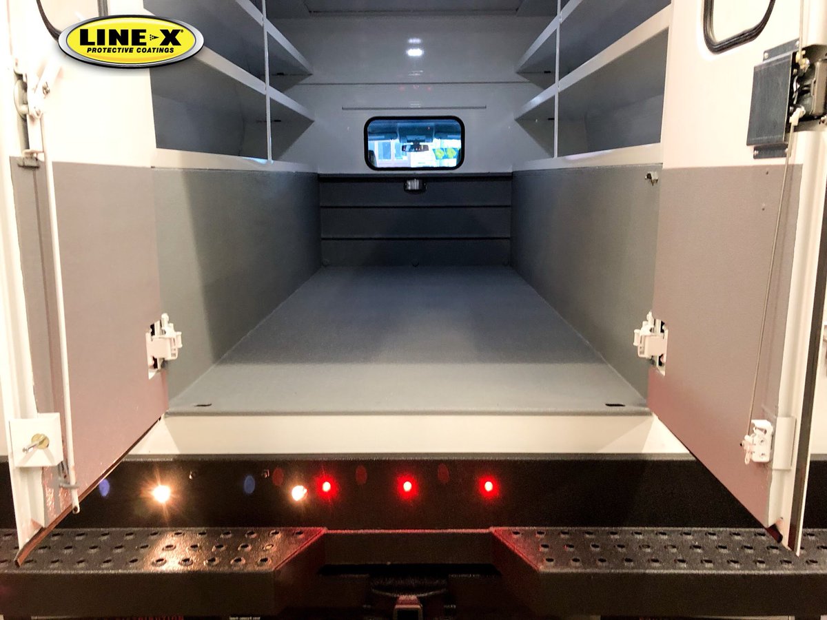 Line_X_Reading's tweet photo. Take a look at this GMC enclosed service body we applied two tones of Line-X to! Yeah, that’s right..two tones. Grey, and Black. #linexprotectivecoatings #linexprotects #linex #servicebodytrucks #worktrucks #levans #gmc #readingpa #lancasterpa #philadelphia #twotonea #anotherone https://t.co/9Y9w31IiHH