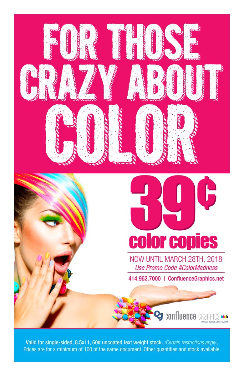 Hey MKE! We're feeling #crazy for #color this month! We're running a $0.39 special on color copies. Come show some color and support local business 🎨
#localfirst #mke #prints #mkelocal #shopsmall #shoplocal