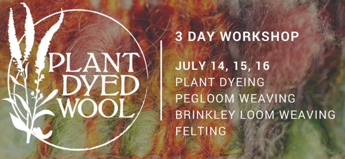 Just added this year's workshop events to <a href="/creative_breaks/">Creative Breaks</a> Facebook page... visit my website if you want to find out more about these and how to book: plantdyedwool.co.uk/workshops/ #plantdyeing #weaving #creativity