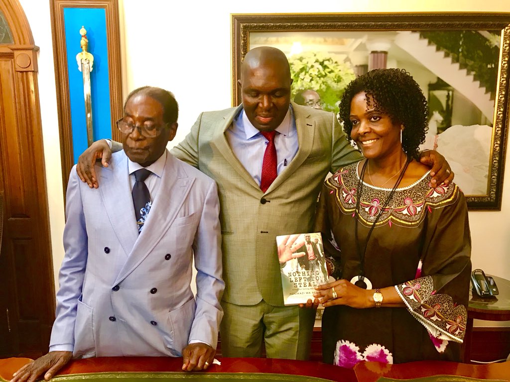 And the third time I came to Zimbabwe I had an interview with the former President Robert Mugabe and his wife, Grace. Guess who has a copy my bestselling memoir, Nothing Left To Steal.