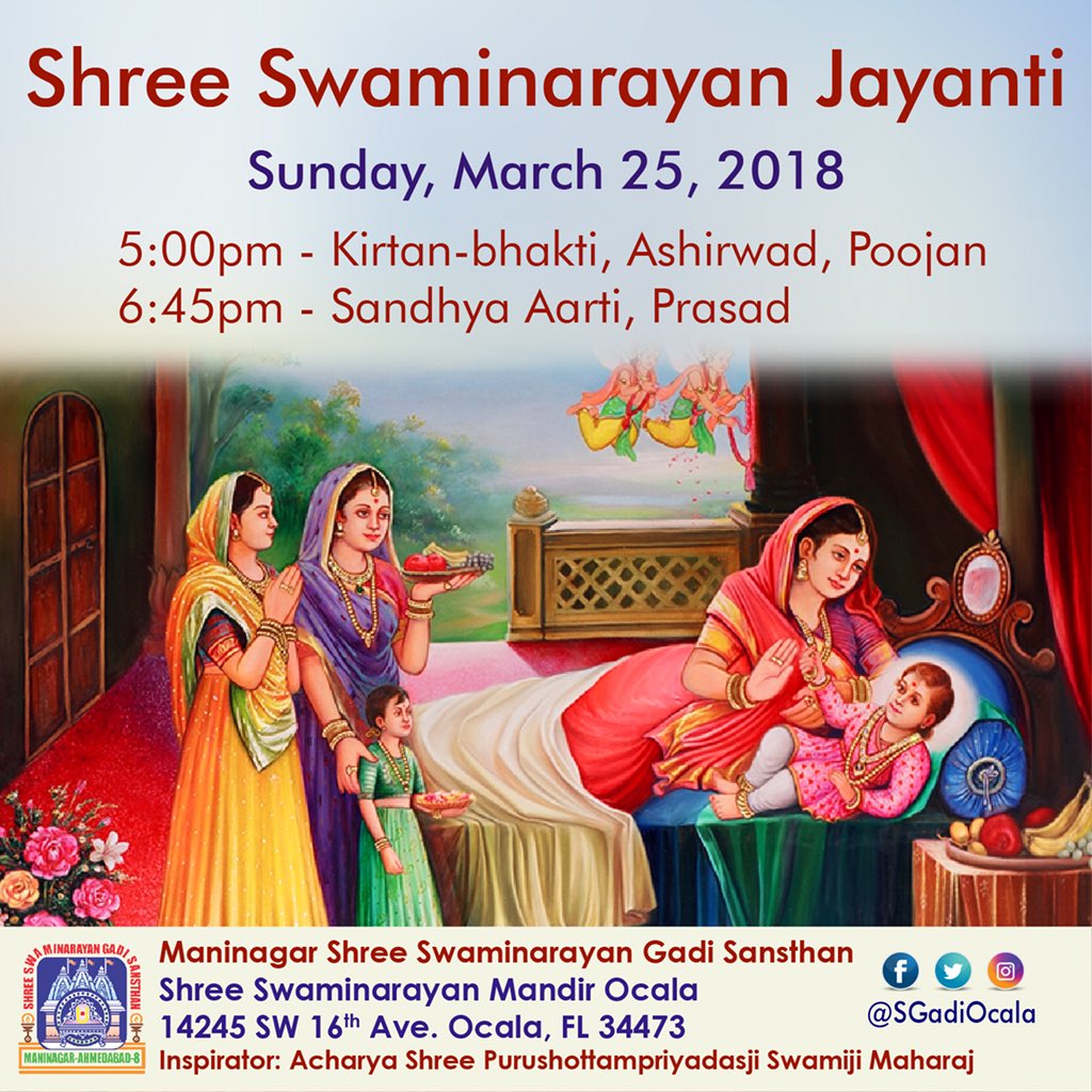 #SwaminarayanJayanti #ocalamandir #swaminarayangadi #sgadifamily