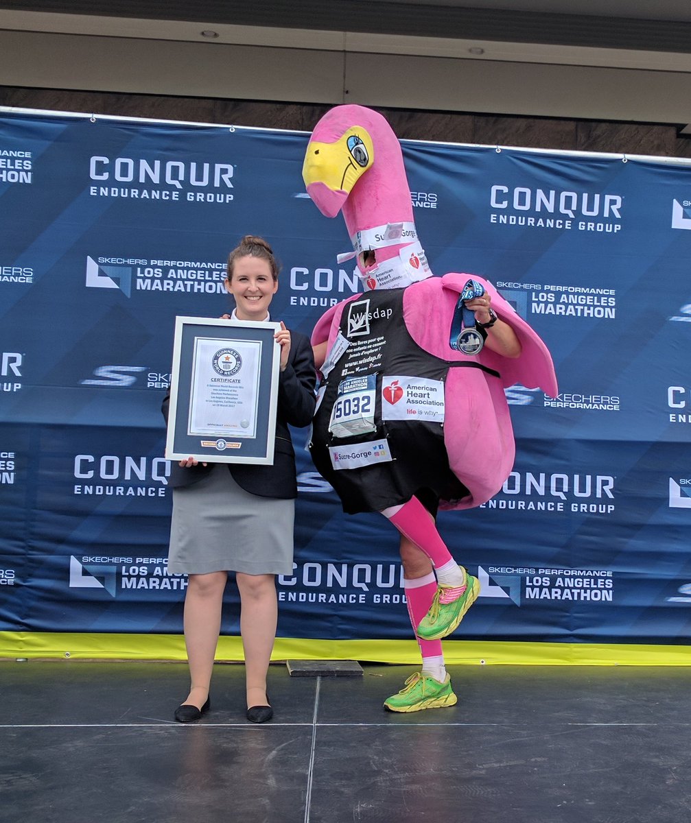 <a href="/GoSantaMonica/">Santa Monica</a> <a href="/discoverLA/">Discover Los Angeles</a> <a href="/lamarathon/">Los Angeles Marathon</a> 🇺🇲🇬🇧 Even the #flamingo 🐦 🙌
I can't wait to 🏃 26.2 miles for <a href="/American_Heart/">American Heart Association</a> 💓 and reach #SantaMonica 🏖️🏁
🇫🇷 #FlamantRose 🐦 impatient de 🏃 42,195 km et d'arriver à la 🏖️
#WeRunLA #LALoyal
#LAMarathon 🏖️🏁🏃‍♀️🏃🌴🎥⭐🌁⚾🏟️
#LifeIsWhy #Marathon