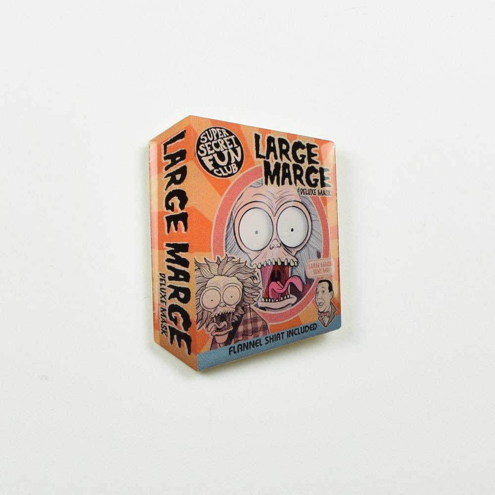 Galleries1988's tweet photo. TELL EM LARGE MARGE SENT YA! Check out this pin from @anthonyeaguilar’s current G1988 shill show! See all the custom figures, pins, paintings and prints here: https://t.co/Ism1LbNzh5 https://t.co/ZaLwqbcmYG
