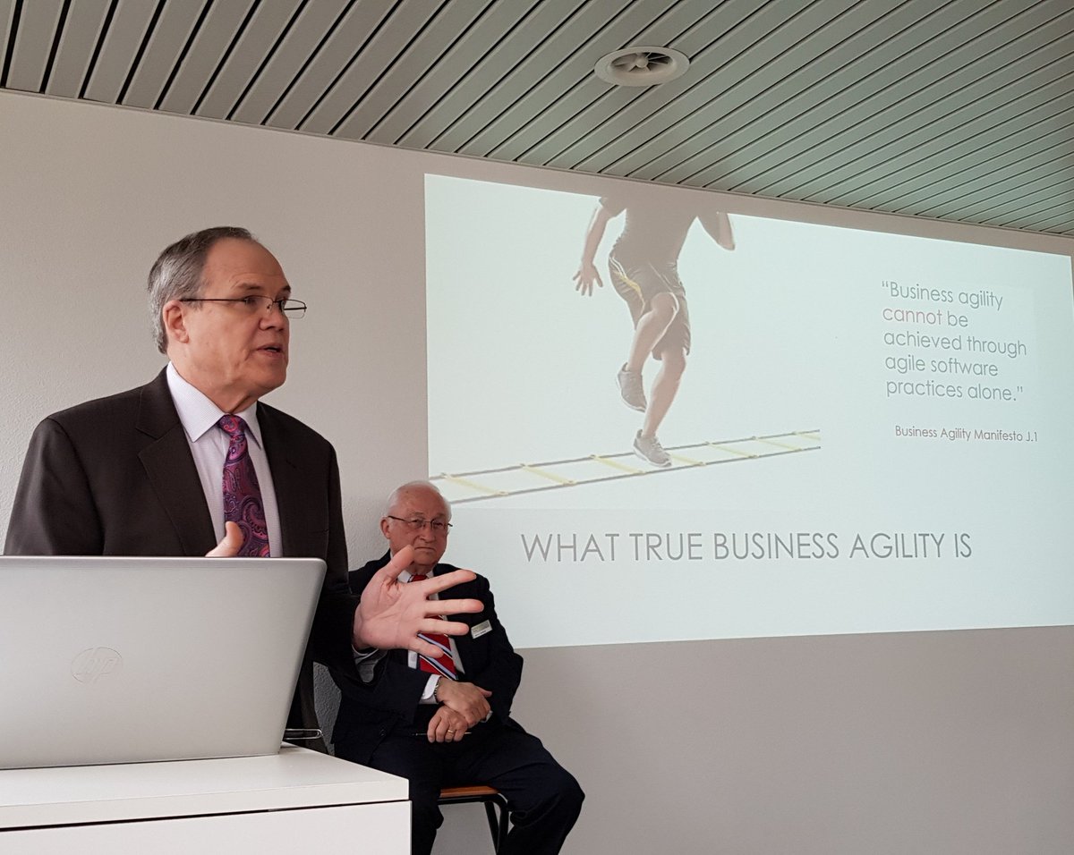 MarkusSchacher's tweet photo. Today, we learned from @Ronald_G_Ross what the fundamental difference between #BusinessAgility and #Agile software development is: #KnowledgeManagement and #Enterprise #Reconfigurability! @RogerBurlton @JohnZachman https://t.co/MrgjBPM5fX
