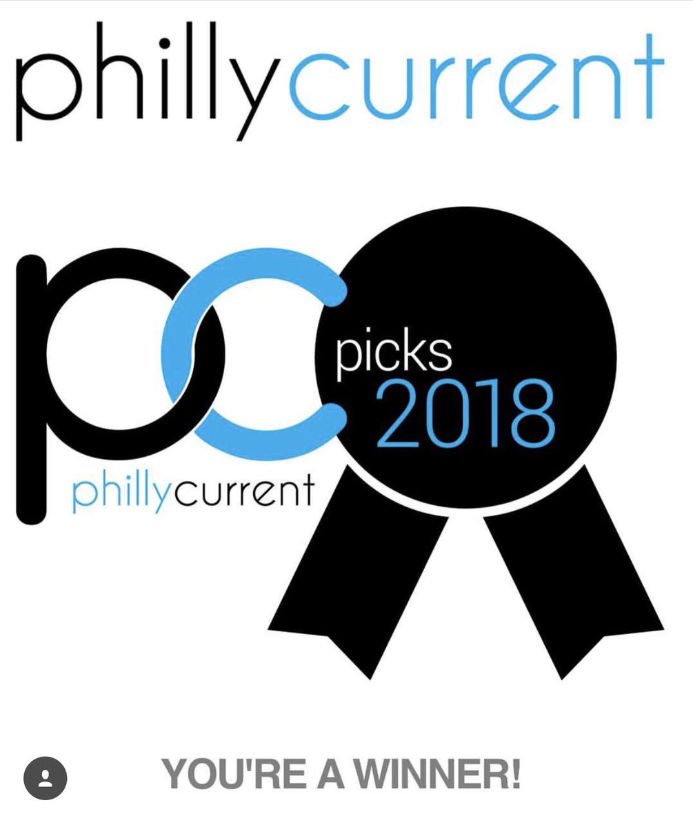 KellyAMeerbott's tweet photo. In a few hours I’ll know what I won for...congrats to all the winners & deep gratitude to @phillycurrent for this honor. #pcpicks2018 https://t.co/1vVTpJcdO6