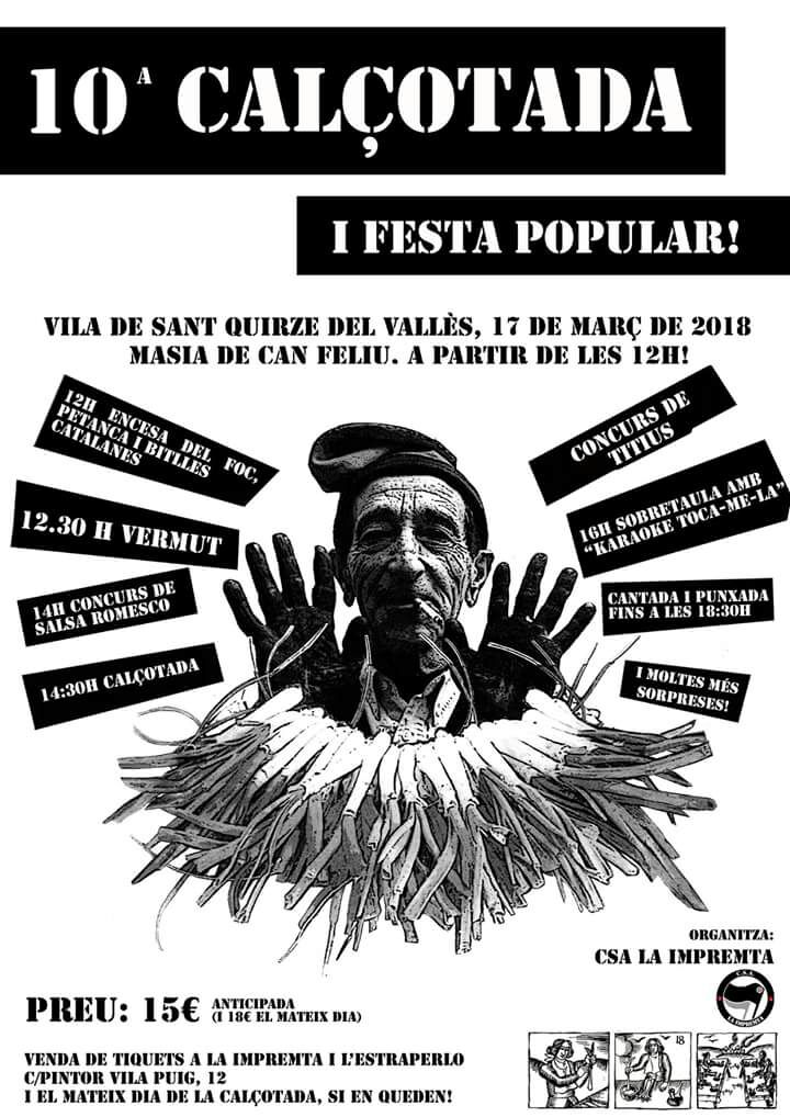 Dissabte calçotada i festa popular