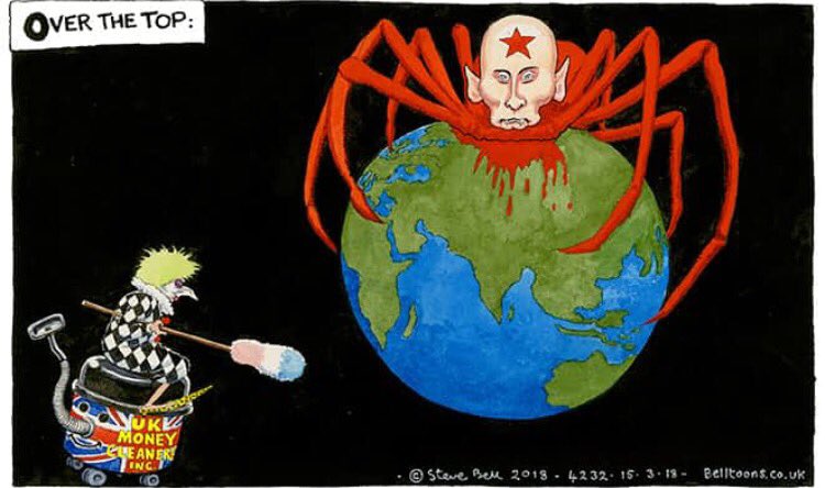 TW_Harper's tweet image. Steve Bell, as usual wise to visual satire tradition