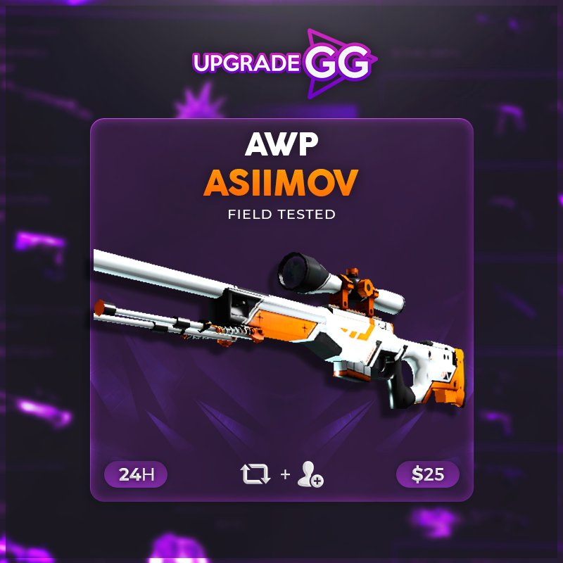 upgrade_gg's tweet photo. 💰 AWP Asiimov Giveaway 💰

TO ENTER:
➡️ RETWEET
➡️ FOLLOW @upgrade_gg 
➡️ TAG ONE (or more) FRIEND! 

1 winner, ends in 24 hours.
Good luck! https://t.co/Jj91qHKVFD