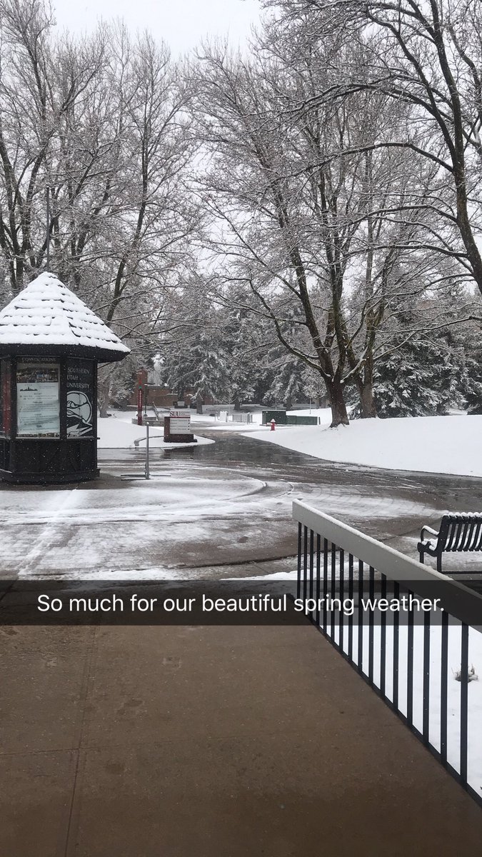 JacobCWard's tweet photo. Where did the spring go? #TBirdNation #SpringBreak #SpringBreakSnow https://t.co/KlIjAG0lGZ