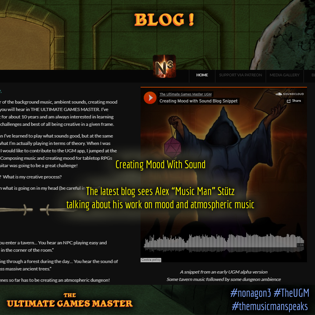 TheUltimateGM's tweet photo. Creating Mood with Sound, a #blog from composer Alex “Music Man” Stütz talks about creating #atmosphericmusic and mood setting. #TheUGM #nonagon3 #madewithunity #indiedev #gamedev #ingamemusic #RPG #tabletop #DnD #DandD
https://t.co/fKxg3cjR9n https://t.co/3l4UzQ7B1E