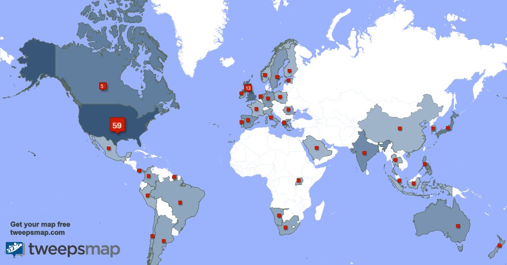 ErikaGhoul's tweet photo. My followers are in USA(58%), UK.(13%)... Get your map too: https://t.co/k77CdAXWUF https://t.co/alaE1iLoVq