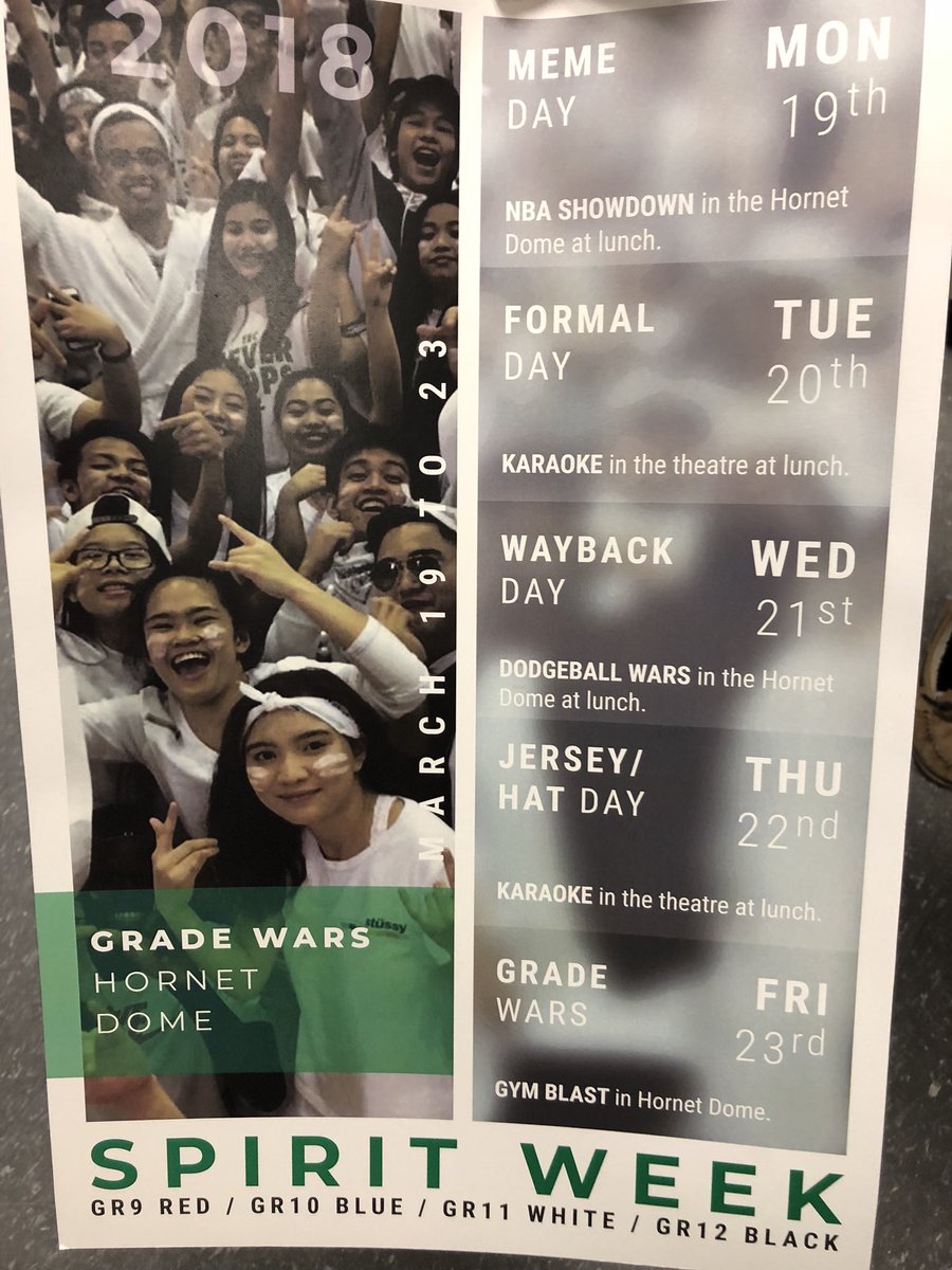 MichelleSSacco's tweet photo. #TecVoc Spirit week activities! Starts this Monday. Can’t wait for gym blast! https://t.co/lAu1I9eB1d