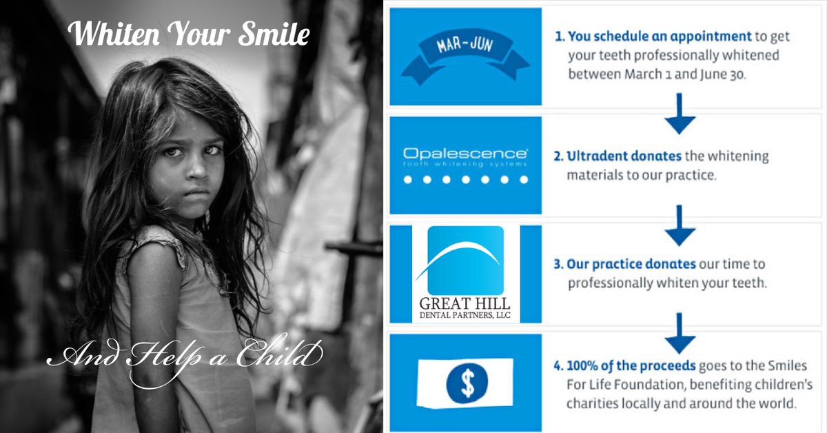 GHD_Somerville's tweet photo. Now through June - Get your teeth whitened for $75 and help local and international children’s charities! 100% of the cost of whitening goes to #charity. Click here to schedule your appointment! https://t.co/EGlOGDTy98 https://t.co/7dHb3aAXhk