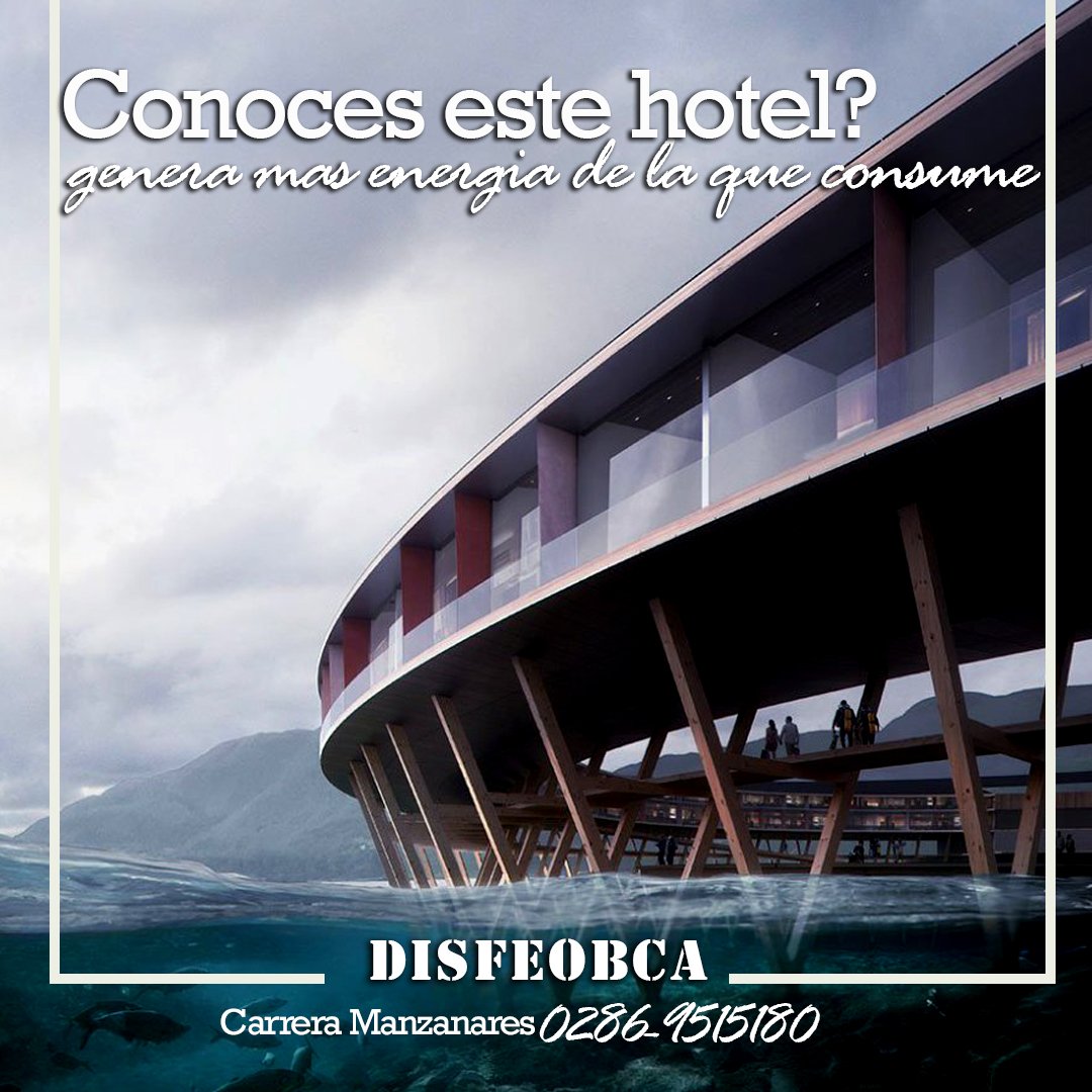 Disfeobca's tweet photo. Noticia de impacto!!😱. #Disfeobca te conecta con el mundo desde #Vzla 🌏
- 
El primer hotel del mundo que genera más energía de la que consume 💡. Sigue el link para ver fotografías impresionantes de este espectacular hotel 👇
-
https://t.co/20JRu75djJ
-
#Siguenos 👉 @Disfeobca https://t.co/R7Sywfa3Qh