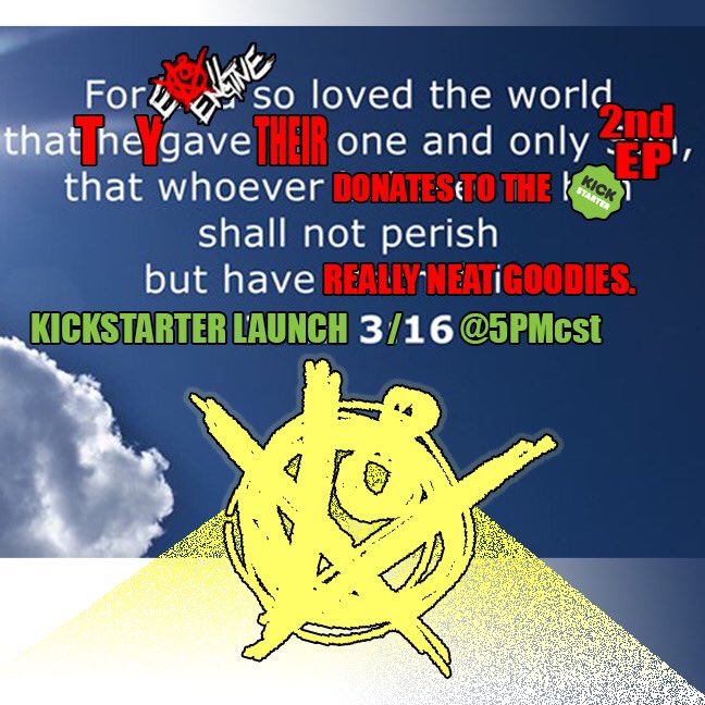 KryssieCrisis's tweet photo. OUR KICKSTARTER LAUNCHES TOMORROW! ❤️😍💥

If you've got a coupla extra bucks to plop down, please consider pledging and getting yourself some cool shit in the process! 

#evilengine #punkrock #chicagopunk #localshows #kickstarter #crowdfunding #unsignedbands https://t.co/kgzakgbj9I