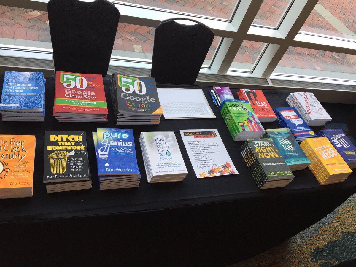 EdCosentino11's tweet photo. @7StepStories is on sale at the @Maespmd @mdmassp conference book table. Wow, look at those great titles! We’re in good company on the table. #LeadTransformMD https://t.co/SaOj5P16H9