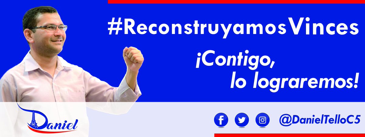 DanielTelloC5's tweet photo. Queridos conciudadanos: #ReconstruyamosVinces, con amor, transparencia, valores, principios, y hacer realidad la ciudad de progreso que tanto anhelamos. ¡#ContigoLoLograremos! https://t.co/3iCzB5cVbE