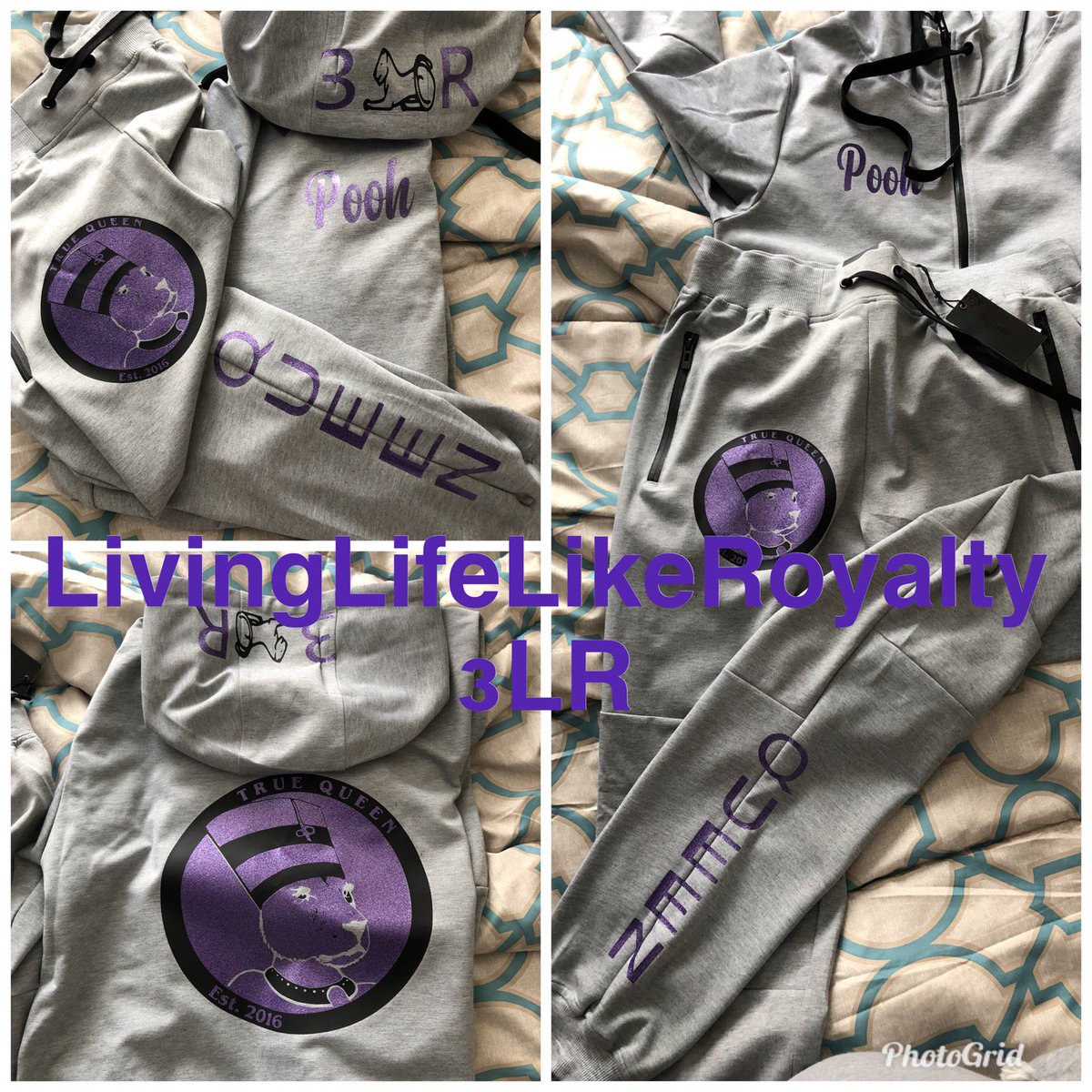 Life3lr's tweet image. Custom TRUE QUEEN sweatsuit for one of our biggest supporters @Mspooh114 appreciate u
#3LR #TRUEQUEEN #STRIVEFORGREATNESS #NEWYORK #PARIS #LASVEGAS #CHICAGO #HOUSTON #TORONTO  #LOSANGELES #BUFFALO #FASHION #CUSTOM #PURPLE