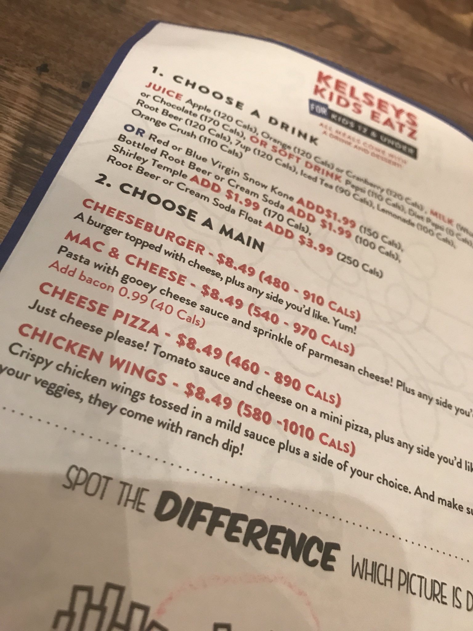 Kelsey's menu 2024