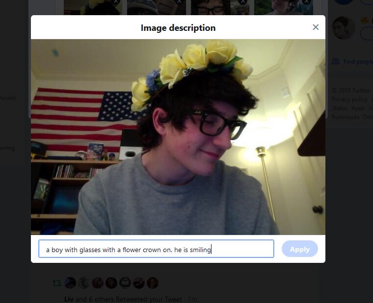 SNCKPCK's tweet image. 🚨 EVERYONE 🚨
should turn on “compose image descriptions” under ‘accessibility’ in settings and privacy. we can all help make twitter a better place to be for visually impaired people by writing a description of all the photos we post! :")