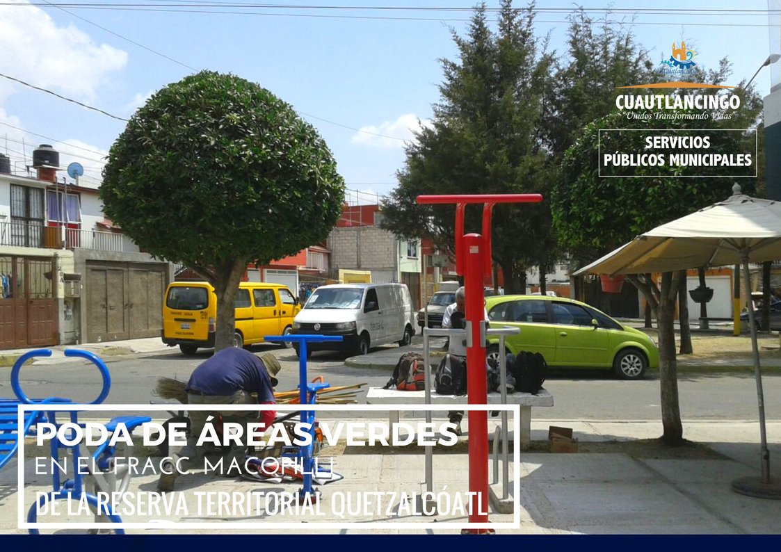 ObrasP042's tweet photo. Atendiendo la solicitud realizada por los vecinos del Fracc. Macopilli, ubicado en la Reserva Territorial Quetzalcóatl, la Cuadrilla de Parques y Jardines realizó la poda y limpieza de áreas verdes.

#SPMCuautlancingo #Cuautlancingo https://t.co/Dzwippyz6d