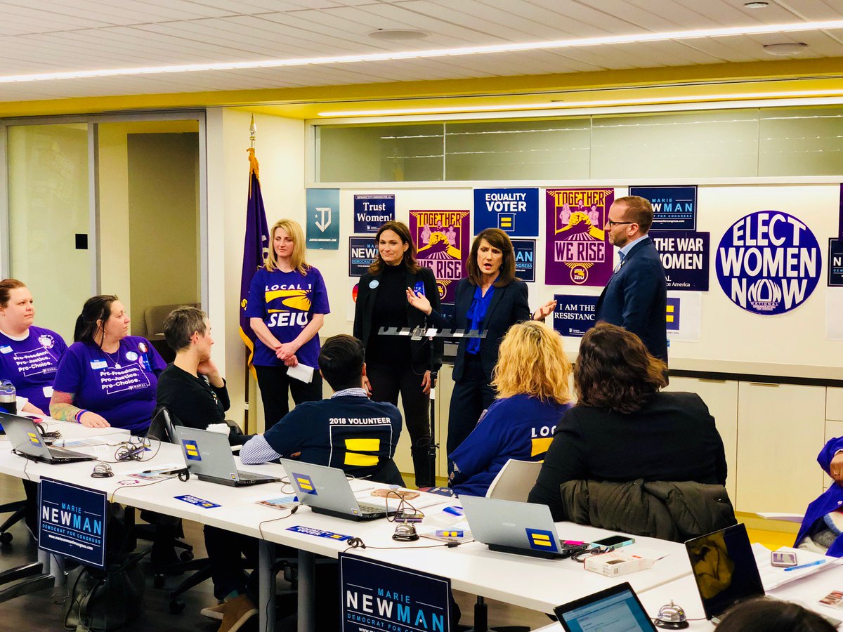 Human Rights Campaign President Chad Griffin, NARAL Pro-Choice America President Ilyse Hogue, and local leaders to mobilize their Chicago-area members for Marie Newman.