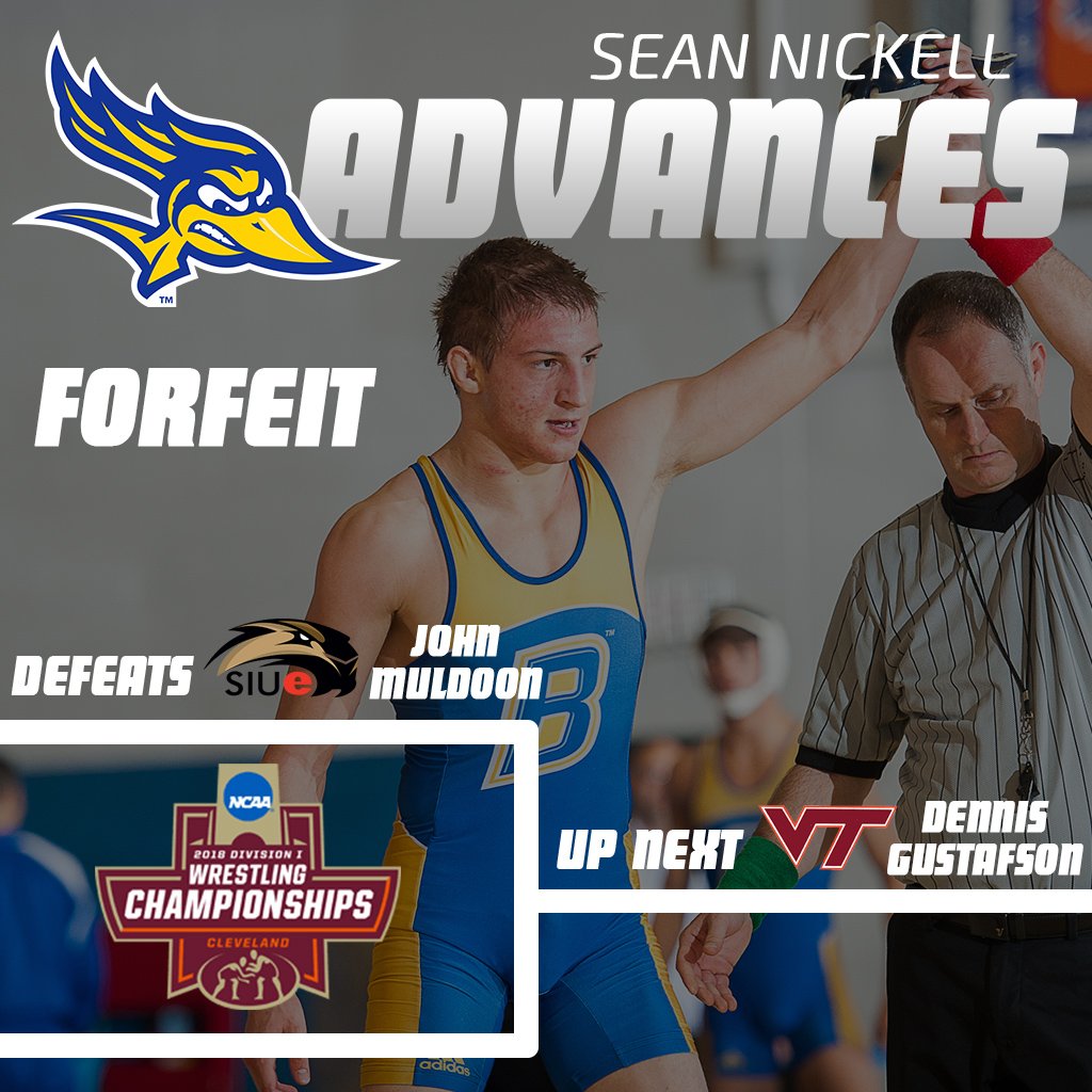 CSUBAthletics's tweet photo. #CSUBwr: Sean Nickell (133) is on to the next round! #allrunners @CSUBWrestling https://t.co/TMA7WEFRei