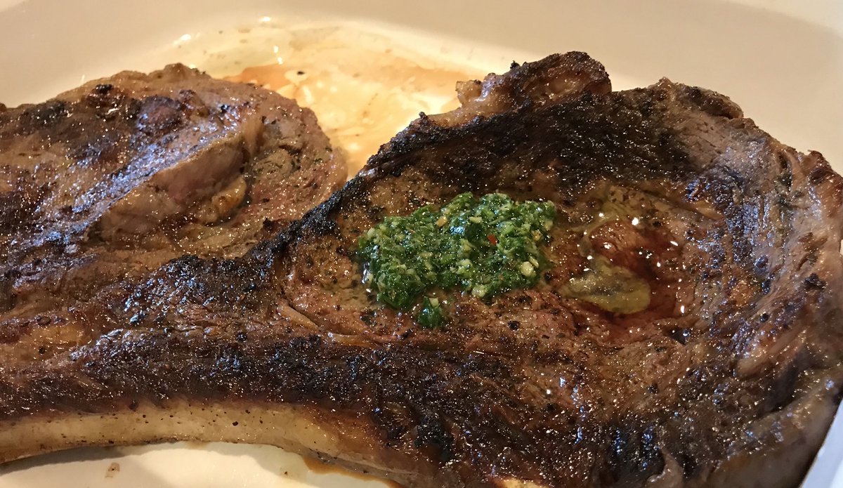 vniere's tweet photo. Steak with Chimichurri Argentino. Thank you Marisa Calvo! https://t.co/GlgsSU6LX4