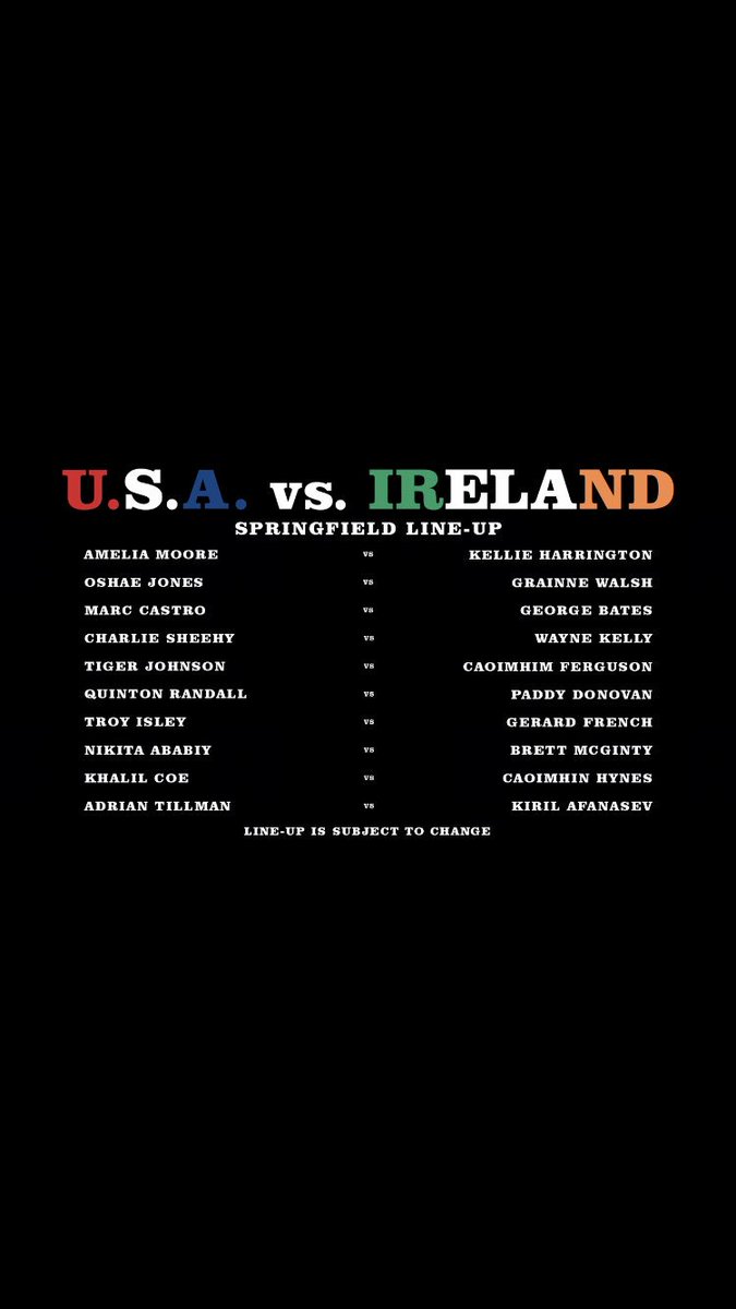 Tonight’s lineup! You don’t want to miss these 10 exciting bouts! go.teamusa.org/2nX3Vjc https://t.co/v9GouwPgkt