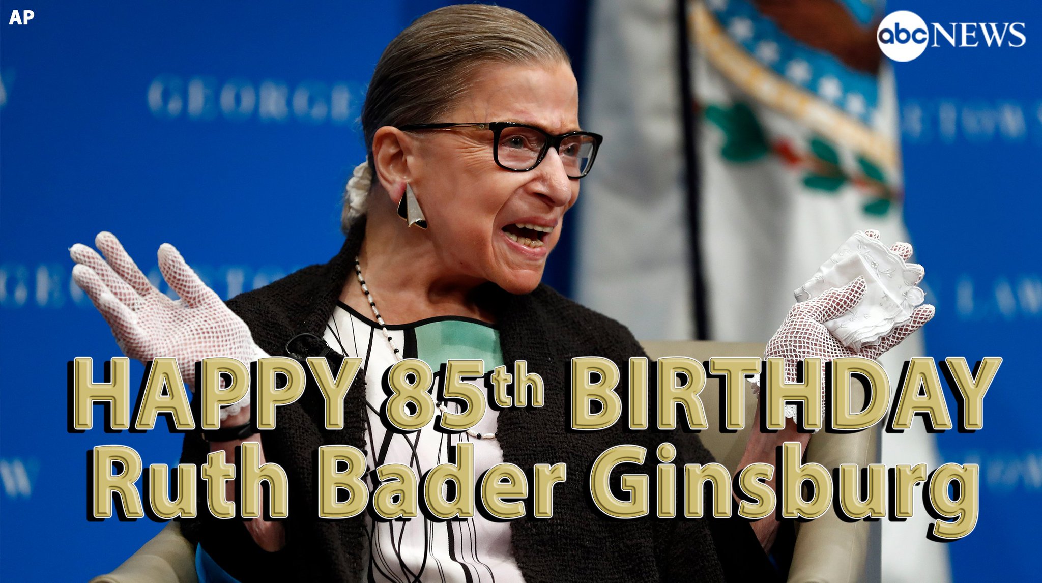 Happy 85th birthday to Supreme Court Justice Ruth Bader Ginsburg.  