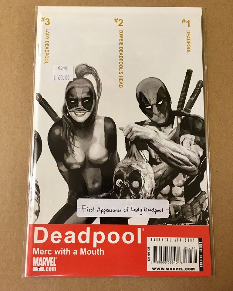 CosmicComicsLV's tweet photo. Our final #Deadpool #BackIssues added to the #comics case up front. Visit #CosmicComics in #LasVegas to #GetYourFix! #Vegas #KeyIssue #FirstAppearance #FirstPrint #CoverHomage #CoverSwipe #IconicCover #KidDeadpool #LadyDeadpool #Punisher #ModernAge #MarvelComics #MarvelComics https://t.co/QsrsvKejbJ