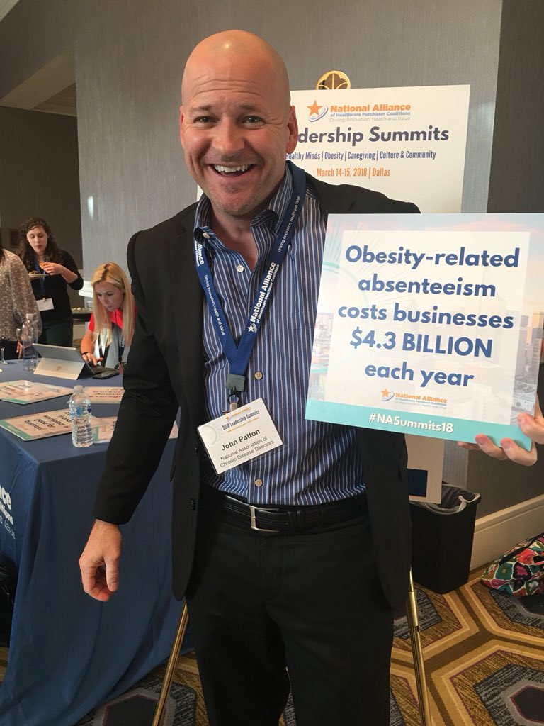 HALTDiabetes's tweet photo. #NASummits18 @NACDDinfo @natlall john Patton shows just how much money is at stake with absenteeism at work related to obesity @CDCChronic https://t.co/cKCOmFfXcl