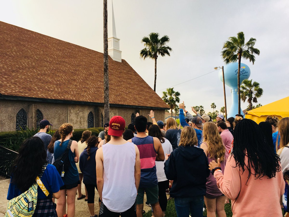 Our students worshipping before their last night of ministry at Beach Reach. #txbsm #BRSPI18
