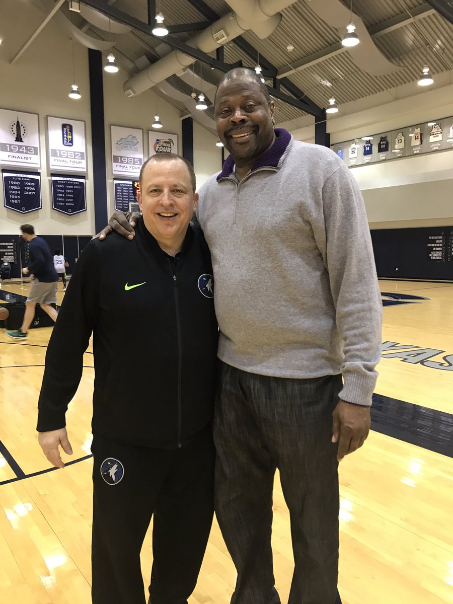 Patrick Ewing on Twitter: "Great having Tom Thibodeau and his ...