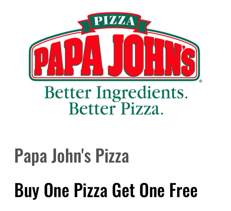 PocketPerks's tweet image. NEW! Check out our pocket perk deals with both Papa Johns and Papa Murphy’s! Remember that there’s no such thing as too much pizza 🍕